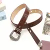 Cinturón de aleación tallada de tres piezas para mujer, de alta resistencia, transfronterizo, versátil, para jeans, estilo retro, con patrón de piedra para mujer