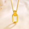 Colgante de la Fortuna Flor de Cerezo de Oro Puro 999 Oro Duro 3D Pluma Dorada Colgante de Collar para Mujer Agitar Explosiones Industria de EE. UU. Entrega de Regalo