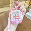Console de Jogo Elétrico de Jogo da Velha Portátil Chaveiro Pingente Divertido Brinquedo Educacional de Botão para Crianças Presente Venda por Atacado