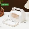 Caja de embalaje portátil para rollos de pastel con ventana abierta, caja de embalaje transparente para rollos de suizo, caja para hornear West Point, caja para rollos de toalla, caja para postres