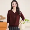 Colección Otoño/Invierno 2026 transfronteriza: suéter tejido elegante y casual de corte holgado con mangas largas, perfecto para mamás