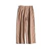 Ropa de Trabajo Estilo Japonés Simple Suministrada por el Cliente Lino Puro Semi-Elástico Cintura Alta Estilo Bosque Literario Cómodo Holgado Casual Pantalones de Lino Pierna Ancha