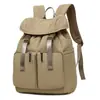 Mochila casual de color liso, gran capacidad, bolsa ligera para viajes y senderismo, bolsa para el día a día, mochila de alta gama para estudiantes de secundaria y preparatoria