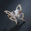 Venta al por mayor transfronteriza estilo natural mariposa circonita broche venta directa de fábrica accesorios para ropa de boda de mujer broche