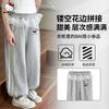 Pantalones de Otoño para Niñas 2026 Colaboración Kuromi con Ribete de Encaje de Doble Capa Pantalones Casuales