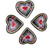 Venta al por mayor de fábrica pegatinas de tela de amor accesorios para ropa pegatinas de tela bordado de computadora aplique multicolor bordado de amor de color
