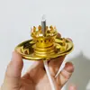 Cubierta de Vidrio Estilo Europeo Romántico Resistente a Altas Temperaturas A prueba de Viento Pantalla para Lámpara de Mantequilla con Dos Extremos Conectados y Hueca para Cubierta de Vela de Aromaterapia para Buda