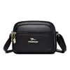 Bolsa Transversal Casual de Couro Macio para Mulheres 2024 Nova Bolsa Feminina Bolsa Pequena para Bolsa de Mãe Pasta de Ombro de Meia-Idade Moderna