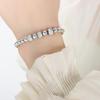 Moda japonesa y coreana Diseño de nicho incrustado de diamantes Pulsera de cuentas temperamento de personalidad cuenta redonda pedrería acero de titanio oro de 18 quilates Pulsera para mujer