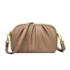 2026 Nova Bolsa Feminina Transfronteiriça Couro Macio Plissada Bolsa Transversal Simples Moda Versátil Bolsa para Celular Ombro Único Pequena Quadrada