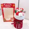 Ramo de Muñecas Navideñas Lindo Oso de Peluche Muñeca Regalo de Cumpleaños para Novias Regalo de Nochebuena