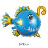 Globos de Papel de Aluminio Serie Oceánica Transfronteriza con Forma de Tiburón, Concha, Cola de Sirena, Decoración para Escena de Fiesta Temática