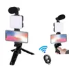 Suporte para transmissão ao vivo em desktop de celular transfronteiriço, kit de luz de gravação de microfone pequeno, suporte para transmissão ao vivo de microfone único