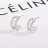 Novos Brincos Exquisitos de Zircônia Micro-Pavimentada, Elegantes e Versáteis para Uso Diário, Brincos com Pino de Prata S925, Brincos de Luxo Acessível Personalizados