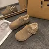 Zapatos Birkenstock todo incluido estilo japonés para mujer, nueva colección invierno 2026, retro, forrados de felpa, cálidos, botas de nieve, pantuflas esponjosas estilo Birkenstock