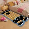 Alfombra de Imitación Cachemir con Dibujos Animados Lindos para Dormitorio, Manta Antideslizante para Mesita de Noche, Manta para Sofá Resistente al Desgaste y a las Manchas para el Hogar, Esterilla Refrigerante para Ventana de Mirador