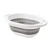 Cesta Drenadora Retráctil Simple Utensilios de Cocina Colador para Lavar Arroz Cesta para Lavar Frutas y Verduras Plegable Multifuncional Colgante para Frutas