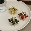 Anel de Metal com Diamantes Estilo Pequeno e Fragrante Personalidade Inseto Sentido Avançado Anel Anel Ins Estilo Frio Doce Fresco Abelha Anel Empilhado