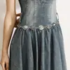 Corrente de Cintura de Metal Estilo Étnico Boêmio Moderno e Versátil Novo Retro Turquesa Cinto para Vestido Feminino