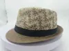 Sombrero de paja con logo personalizado y ala pequeña, sombrero de playa para viajes de vacaciones, sombrero jazz bordado, sombrero de paja parasol de verano