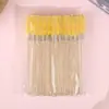 Mango de Cristal Transfronterizo al por Mayor Cepillo para Pestañas de Doble Propósito Peine para Pestañas Color Sólido Herramienta de Belleza
