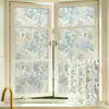 Película de Vidrio Fresca con Patrón Floral Pequeño Estilo Pastoral Francés, Transmite Luz pero No es Transparente, Película de Vidrio Estática de Privacidad para Ventanas de Baño