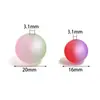 Pulseira de Contas Redondas de Acrílico com Contas Foscas de Olho de Gato Contas Redondas de Olho de Gato Bicolor Acessórios para Joias DIY Contas Soltas