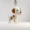 Colgante de Pelo de Mascota Cachorro Lindo Pelo Caja Transparente de Almacenamiento Forma de Gato y Perro Llavero Colgante Creativo