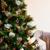 La Serie Más Vendida de Flores Nuevas de Amazon, Ramas con Bayas, Piñas, Cuentas, Frijol Rojo, Flores de Pino, Ramo, Accesorios de Decoración Navideña