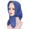 Nuevo Pañuelo para la Cabeza con Taladro de Puntos Bufanda Envolvente para Mujer Lentejuelas Pañuelo Religioso Bufanda Delgada Caliente Protección contra el Polvo Cubrecabeza Bufanda Cuadrada de 70