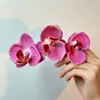 Nuevo Pasador de Flor para el Cabello, Grande de 13 cm, Pasador de Orquídea Phalaenopsis, Pinza de Tiburón para la Parte Posterior de la Cabeza, Accesorio de Cabello Atmosférico