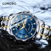 Longbo Longbo productos genuinos Reloj de Hombre Impermeable Luminoso Reloj de Doble Calendario Reloj de Hombre Cuarzo Dominante para Hombre Venta al por Mayor