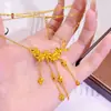 Collar de Borla de Flor Chapado en Oro de Latón, Color Duradero, Lujo Ligero, Cadena Exquisita y de Alta Gama para la Clavícula, Joyería Versátil para Mujeres