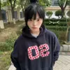 Sudadera Sudadera Manga Larga Estilo Japonés Holgada Deportiva Casual Elegante Sudadera para Dama Estampada Fina para Mujer