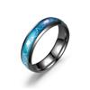 Anillo de color de acero de titanio para parejas de moda europea y americana al por mayor de fábrica, temperatura del estado de ánimo, ECG, anillo para hombre y mujer, anillo anillo