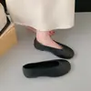Zapatos planos sin cordones de punta redonda estilo old money para mujer, nuevo modelo de verano 2026, con aumento de altura interno, bailarinas planas, zapatos de abuela
