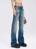 Jeans Vintage Lavados de Cintura Alta, Pantalones de Moda Femenina de Gama Alta Nanyou, Pantalones Rectos Holgados de Pierna Ancha Casual Elegantes al por Mayor