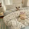 Juego de Ropa de Cama de Gasa de Doble Capa Clase A para Niños de Cuatro Piezas Modelo Nuevo 2025 Funda de Edredón Individual para Dormitorio Estudiantil Juego de Tres Piezas 3