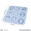 Pendientes de resina epoxi cristal DIY27 molde para pendientes colgante para pendientes pegamento UV molde de silicona Amazon para venta al por mayor