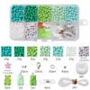 Caja de 10 Compartimentos con Juego de Cuentas de Vidrio para Semillas y Cuentas Acrílicas para Materiales de Cadena de Teléfono, Cuentas para Pulseras Hechas a Mano DIY, Cuentas Sueltas