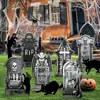 2026 Letrero de Jardín de Halloween Transfronterizo Letrero de Lápida para Cementerio al Aire Libre Letrero de Decoración para Fiesta Temática de Terror