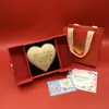 Insignia Corporativa Personalizada Logo Oro Puro 999 Pastel de Corazón Dulce Regalo de Confesión para Novia Lote de Oro Shuibe