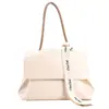 Bolso de Moda Celebridad de Internet Gran Capacidad Color Sólido Texto Bolso de Mano 2024 Nuevo Bolso Tote Cruzado al Hombro Estilo Occidental para Mujer