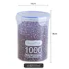 Tarro sellado transparente grande para refrigerador, caja de almacenamiento de granos para cocina, almacenamiento, plástico, tarro para leche en polvo, tarro para alimentos, tarro para granos