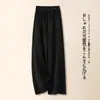 Pantalones Casuales de Lana para Mujer Invierno Holgados de Cintura Alta Adelgazantes Cálidos de Lana Pantalones de Pierna Ancha 2026 Nuevos Pantalones Largos de Pierna Recta