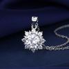 Corea del Sur 2023 Moda Collar Coreano Girasol Mousang Mujer 2 Quilates Colgante Diamante Lujo Ligero de Alta Gama Venta al por Mayor
