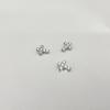 Aretes de titanio brocado perforación F-136 aleación de titanio cruz circonita aretes para labio 16g rosca interna aretes pulido alto joyería