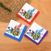 Pañuelo Retro Estampado de Algodón Puro para Mujer de 28 cm, Estilo Vintage, Pañuelo Nostálgico, Delgado, Absorbente, Toalla de Mano para Secar el Sudor 100% Algodón
