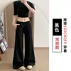Pantalones Grises Lulu Micro-Campana para Primavera, Otoño e Invierno, Tiro Bajo, Corte Delgado, Holgados, Favorecedores, Ajustados, con Caída, Pantalones Deportivos Casuales para Yoga