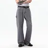 Calça Jeans Masculina Retrô Workwear Americano Lavada Lenhador Clássica Solta Reta Cleanfit Casual